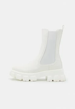 NA-KD ELASTIC PROFILE BOOTS - Bottines à Plateau - White