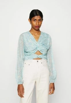 NA-KD KNOT DETAILED CREPE - Blouse - Marble Print