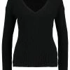 NA-KD DEEP FRONT V NECK - Pullover - Black -NA-KD Soldes Magasin ec7b5cf8537241fbaebaa47ef9d27bd5