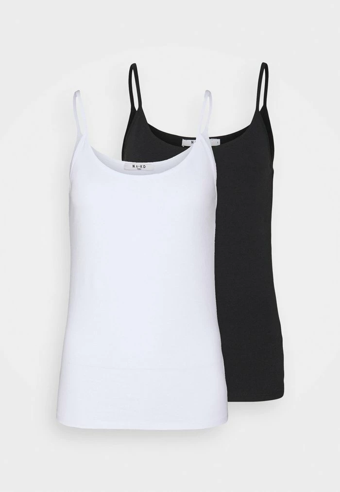 NA-KD ORGANIC SINGLET TEE 2 PACK - Débardeur - Black/white 5 NA-KD ORGANIC SINGLET TEE 2 PACK - Débardeur - Black/white – Image 5