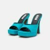 NA-KD MULES - Mules à Talons - Turquoise Blue -NA-KD Soldes Magasin f0e5098d7d0147d691af393eae2926c9