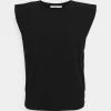 NA-KD PADDED SHOULDER - T-shirt Imprimé - Black -NA-KD Soldes Magasin f30e3f1e2b4b46ed8aa22b1aa5319ee2