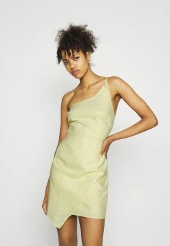 NA-KD MINI DRESS - Robe De Soirée - Dusty Yellow