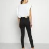 NA-KD SKINNY HIGH WAIST OPEN HEM - Jeans Skinny - Black -NA-KD Soldes Magasin f5584d24427141f5b2911ccad1cc71fa
