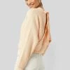 NA-KD OVERLAP KNITTED TIE - Pullover - Beige -NA-KD Soldes Magasin f5791a216dc14adc8030953caa7d6aad