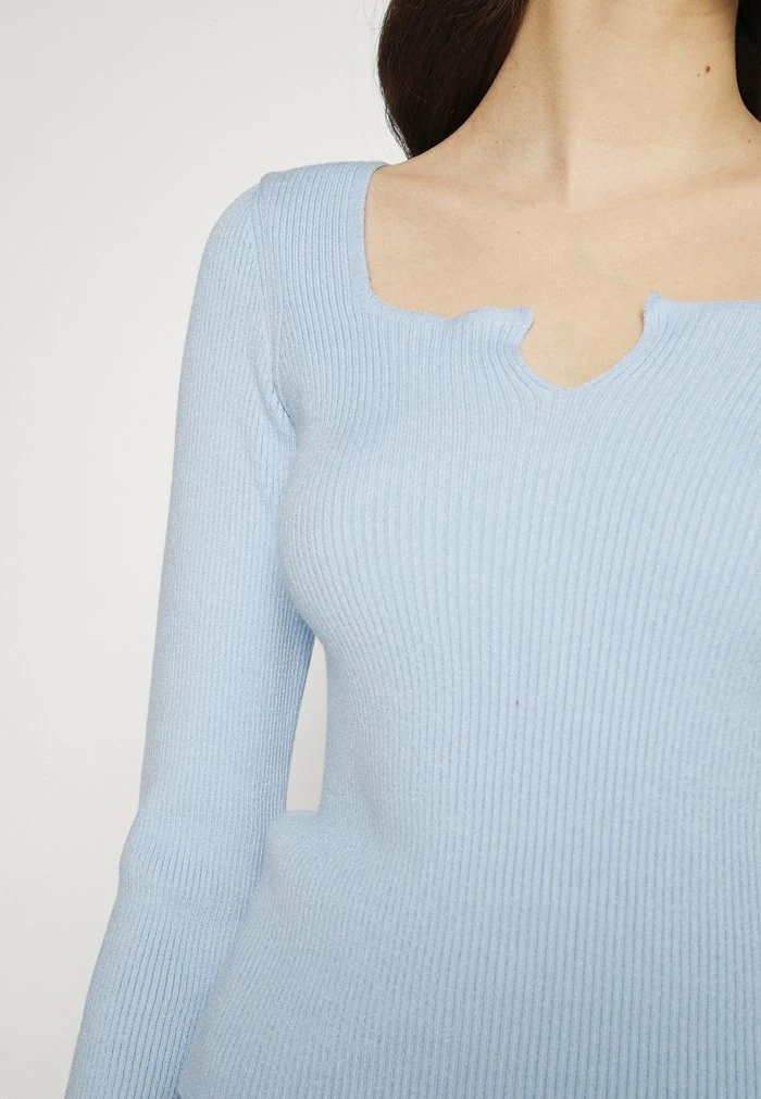 NA-KD T-shirt à Manches Longues - Dusty Blue 5 NA-KD T-shirt à Manches Longues - Dusty Blue – Image 5