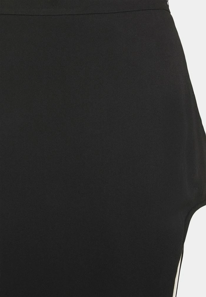 NA-KD DRAPED HIGH SLIT MIDI SKIRT - Jupe Crayon - Black 3 NA-KD DRAPED HIGH SLIT MIDI SKIRT - Jupe Crayon - Black – Image 3