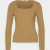 NA-KD X ZALANDO EXCLUSIVE - RIBBED - Pullover - Beige -NA-KD Soldes Magasin f62c22f9629c41fc925a8bcb460fdc58