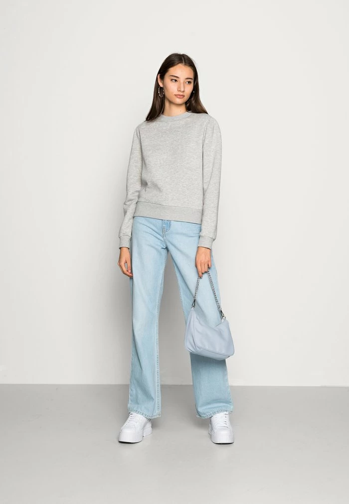 NA-KD PUFF SLEEVE - Sweatshirt - Grey Melange 2 NA-KD PUFF SLEEVE - Sweatshirt - Grey Melange – Image 2