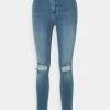 NA-KD HIGH WAIST - Jeans Skinny - Mid Blue -NA-KD Soldes Magasin f795d51d4cd74f818d6cb3ab7d6734d6