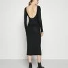 NA-KD DEEP BACK MIDI DRESS - Robe Fourreau - Black 11 NA-KD DEEP BACK MIDI DRESS - Robe Fourreau - Black -NA-KD Soldes Magasin f913c58a6afd434982f9174ad57ee865