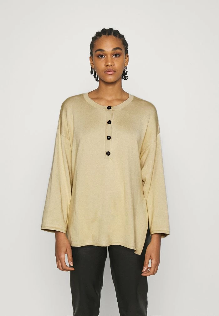 NA-KD X ZALANDO EXCLUSIVE - SIDE SLIT SWEATER - Pullover - Beige 1 NA-KD X ZALANDO EXCLUSIVE - SIDE SLIT SWEATER - Pullover - Beige