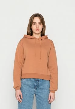 NA-KD ORGANIC LOGO BASIC HOODIE - Sweatshirt - Mocha