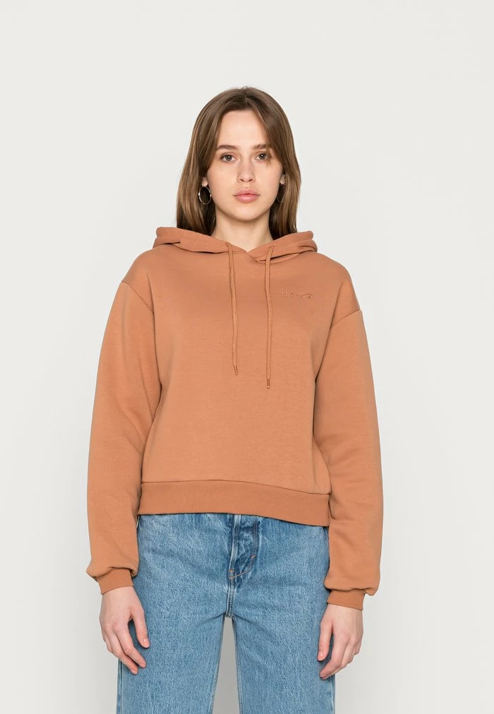 NA-KD ORGANIC LOGO BASIC HOODIE - Sweatshirt - Mocha 1 NA-KD ORGANIC LOGO BASIC HOODIE - Sweatshirt - Mocha