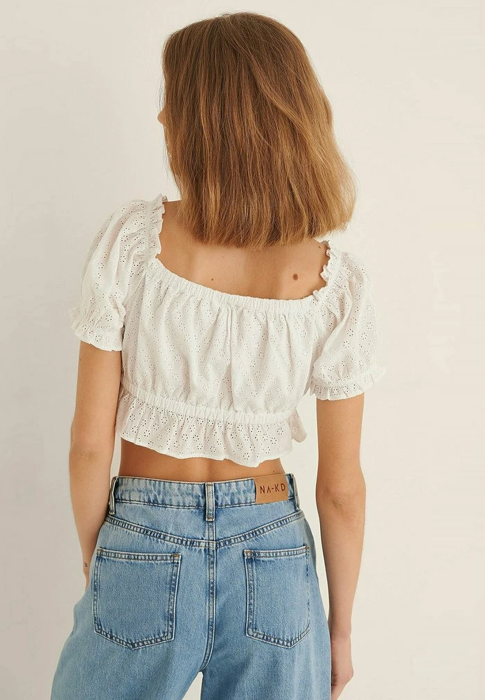 NA-KD ANGLAISE OBERTEIL - Débardeur - White 3 NA-KD ANGLAISE OBERTEIL - Débardeur - White – Image 3