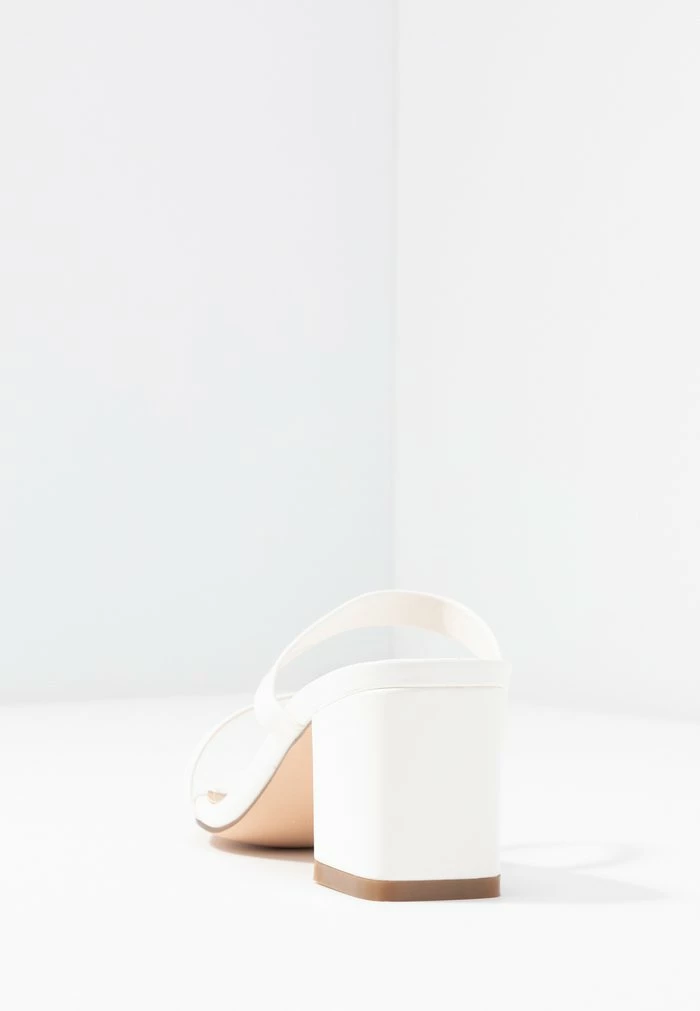 NA-KD SQUARED TWO STRAP - Mules à Talons - White 6 NA-KD SQUARED TWO STRAP - Mules à Talons - White – Image 6