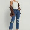 NA-KD Jean Droit - Mid Blue -NA-KD Soldes Magasin fd6c00483acf4bb88ce6c5684e01752b