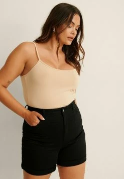 NA-KD MIT SPAGHETTI TRÄGERN - Caraco - Light Beige