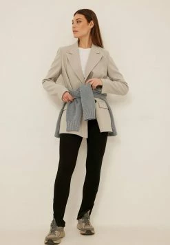 NA-KD MIT REISSVERSCHLUSS - Legging - Black