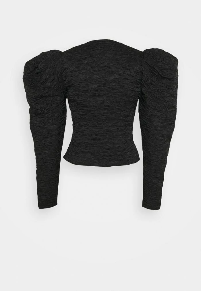 NA-KD DEEP NECK PUFFY SLEEVE BLOUSE - Blouse - Black 2 NA-KD DEEP NECK PUFFY SLEEVE BLOUSE - Blouse - Black – Image 2