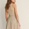 NA-KD Jupe Trapèze - Beige Flower -NA-KD Soldes Magasin fe8b56007aa544c8b43f9267b29c1abe